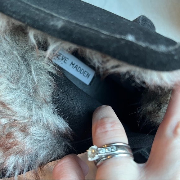 ** Steve Madden Boots Dash Black Suede Leather Bootie Sizez 6 Fur llined - Picture 9 of 11